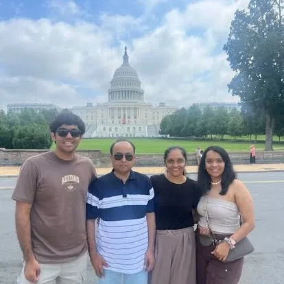 Indian travellers at Canada sightseeing point