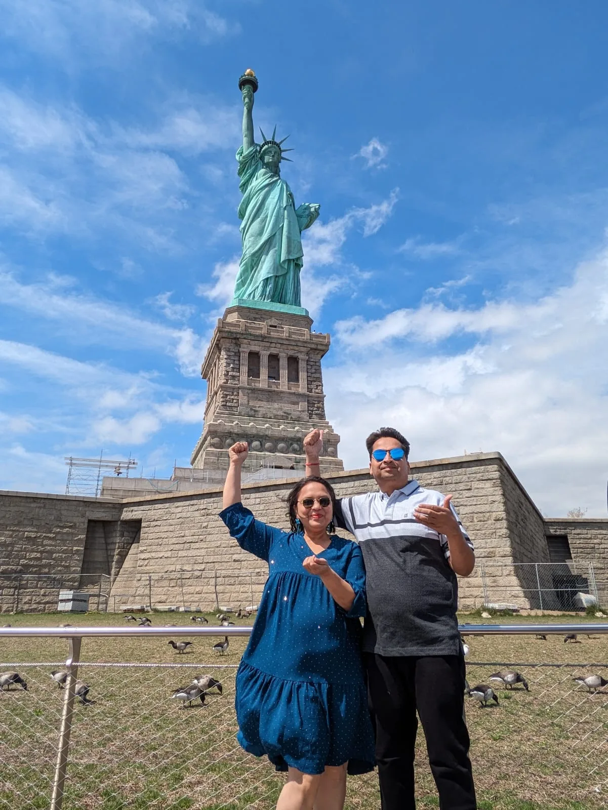 Indian travellers at USA sightseeing point