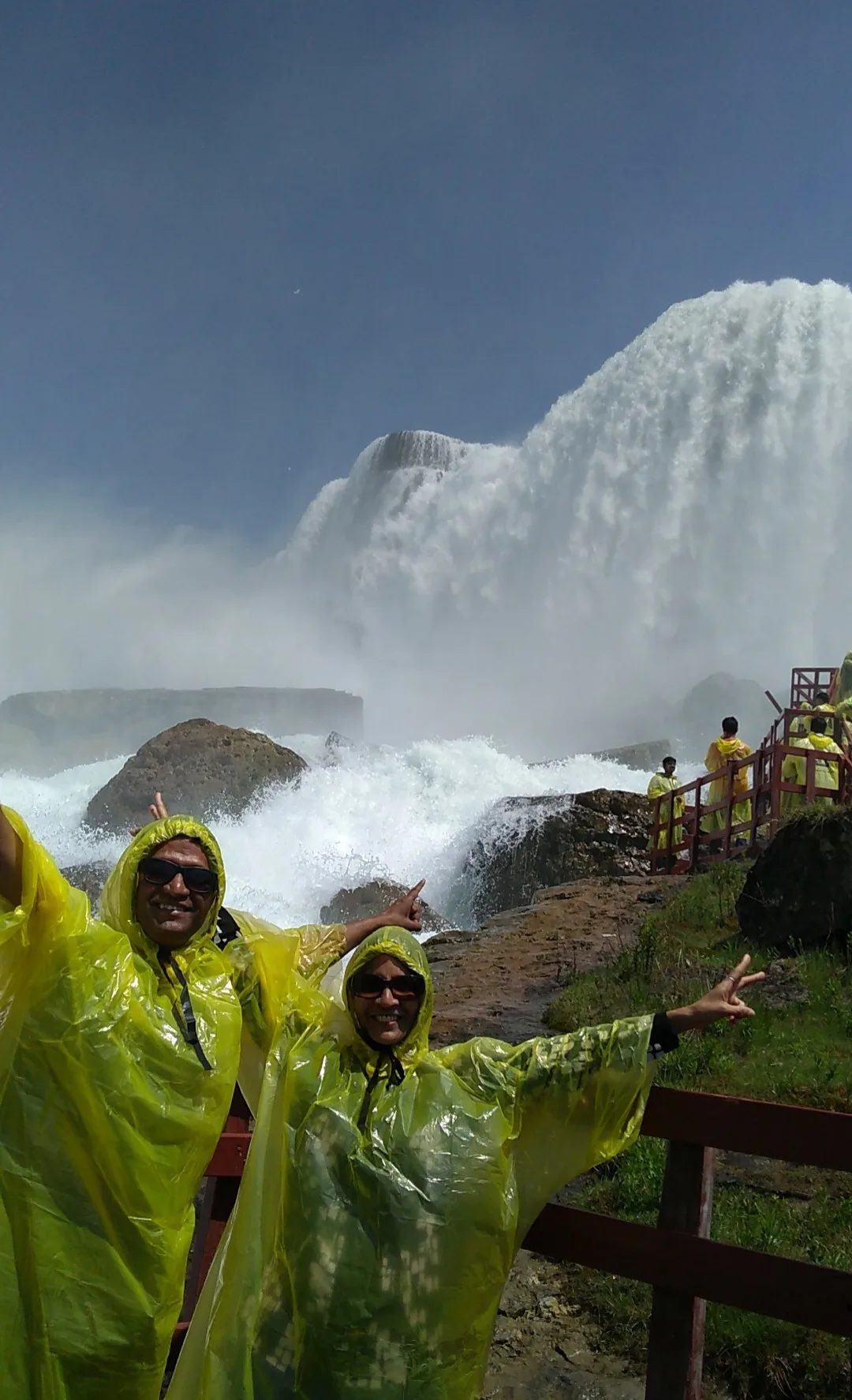 Indian travellers sightseeing at Niagara Falls